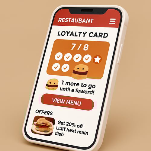 3dmodel Restaurant loyalty app