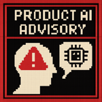 pixelart Product AI Advisory  colors are red black and white-1