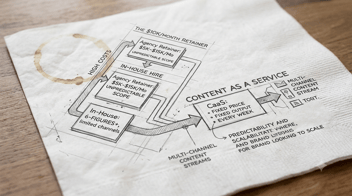 content as a service sketch on napkin