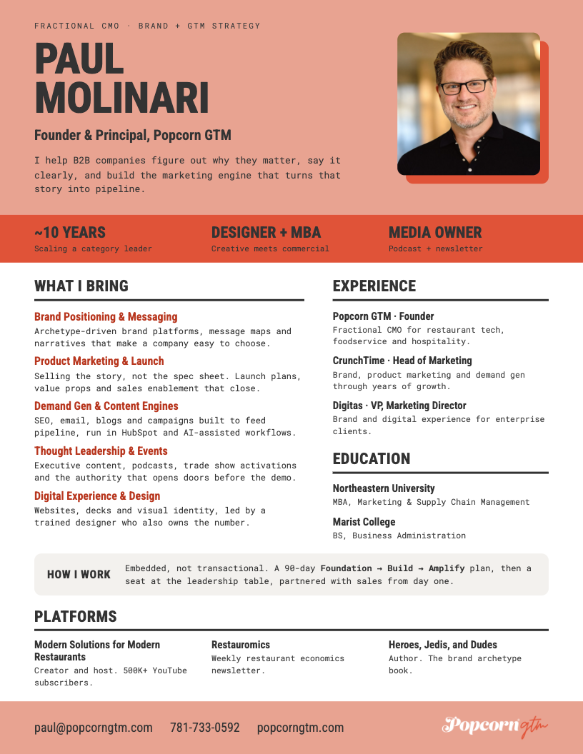 Paul Molinari 1-Pager