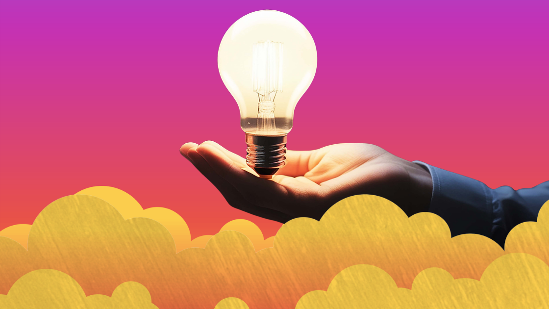  A hand holding a Lightbulb 