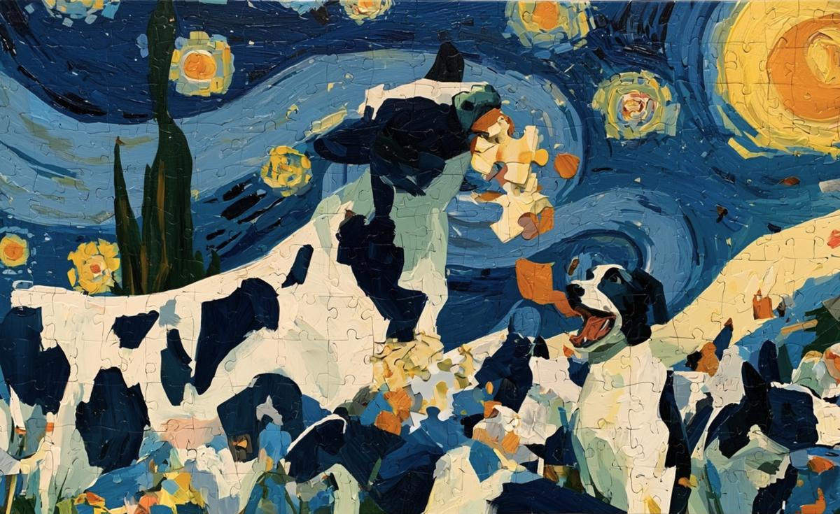  stars, cows, dogs, puzzles bcg matrix artwork 